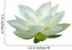 White Lotus Flower Wall Decal