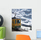 Swiss Alps (Jungfraujoch with its tiny cog train). Wall Mural