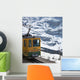 Swiss Alps (Jungfraujoch with its tiny cog train). Wall Mural