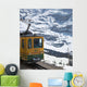 Swiss Alps (Jungfraujoch with its tiny cog train). Wall Mural
