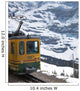 Swiss Alps (Jungfraujoch with its tiny cog train). Wall Mural