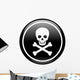 Skull On Button Wall Decal