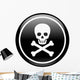 Skull On Button Wall Decal