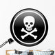 Skull On Button Wall Decal