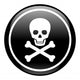 Skull On Button Wall Decal
