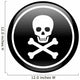 Skull On Button Wall Decal