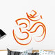 Gold Rot Om Zeichen - Om Sign Wall Decal