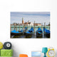 Boats anchored at marina Wall Mural