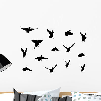 Birds Wall Stickers shown on a wall
