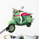 Retro scooter isolated on white. Wall Decal