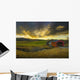 Autumn Sunset Over Meech Creek And Covered Bridge Wall Mural