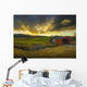 Autumn Sunset Over Meech Creek And Covered Bridge Wall Mural
