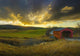 Autumn Sunset Over Meech Creek And Covered Bridge Wall Mural