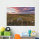 Clouds Lit At Sunset With Some Glacial Erratics Lying Wall Mural