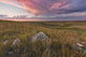 Clouds Lit At Sunset With Some Glacial Erratics Lying Wall Mural