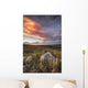 Clouds Lit At Sunset With Some Glacial Erratics Lying Wall Mural