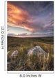 Clouds Lit At Sunset With Some Glacial Erratics Lying Wall Mural