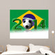 2014 Soccer Logo with Wall Decal