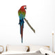 Red-And-Green Macaw Perching on Branch I Wall Decal