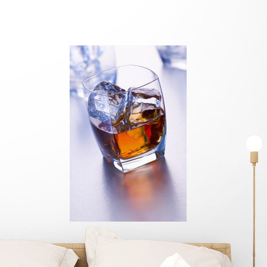 Glass of whiskey Wall Mural
