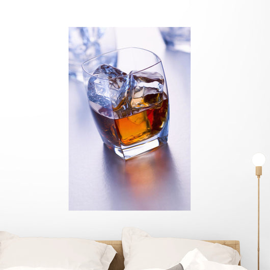Glass of whiskey Wall Mural