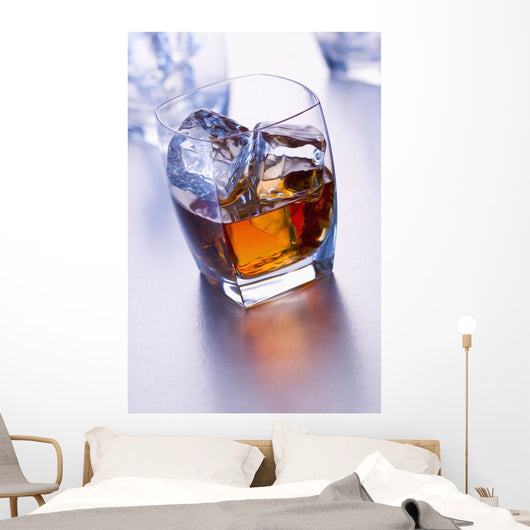 Glass of whiskey Wall Mural