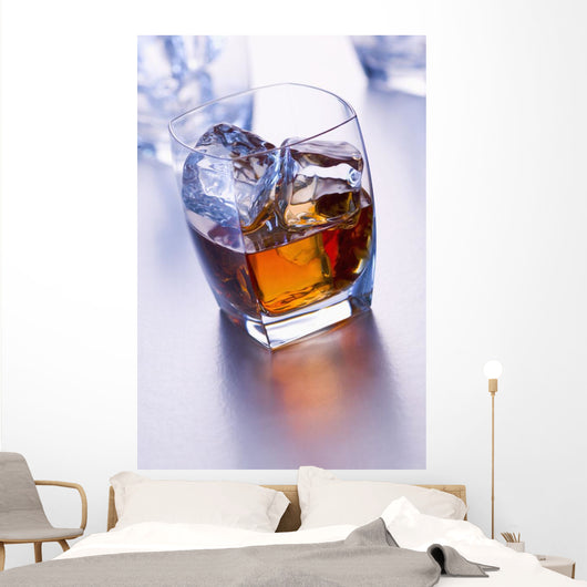 Glass of whiskey Wall Mural