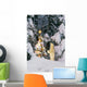 Polar Bear Cub Standing On Hind Legs Looking @ Star On Christmas Tree Wall Mural