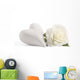 White Rose With Heart Wall Decal
