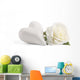 White Rose With Heart Wall Decal