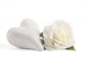 White Rose With Heart Wall Decal