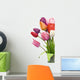 Beautiful tulips in vase Wall Decal