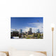 Kites Flying In Park Strip With Downtown Anchorage In Background Wall Mural
