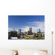 Kites Flying In Park Strip With Downtown Anchorage In Background Wall Mural