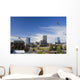 Kites Flying In Park Strip With Downtown Anchorage In Background Wall Mural