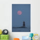 Large Red Moon over Wall Mural