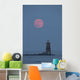 Large Red Moon over Wall Mural