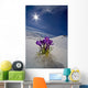 Crocus Flower Peeking Up Through The Snow Wall Mural