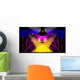 Night club colorful lights and disco balls Wall Mural