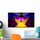 Night club colorful lights and disco balls Wall Mural