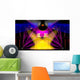 Night club colorful lights and disco balls Wall Mural