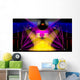 Night club colorful lights and disco balls Wall Mural