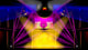 Night club colorful lights and disco balls Wall Mural