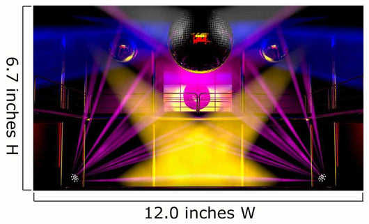 Night club colorful lights and disco balls Wall Mural
