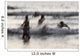 India, Karnataka, Blurry Figures In Crashing Waves At Gokarna Beach Wall Mural