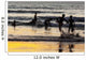 India, Karnataka, Blurry Figures In Crashing Waves At Gokarna Beach Wall Mural