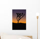 Silhouette of a joshua tree at sunset Wall Mural