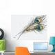 Watercolor Painting Of Two Peacock Feathers Wall Decal