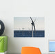 Digital composite of wind turbines Wall Mural