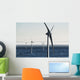 Digital composite of wind turbines Wall Mural